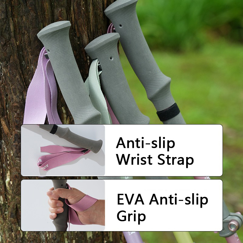 2pcs Women 5-Section Foldable  - Trekking Pole Carbon recension och pris