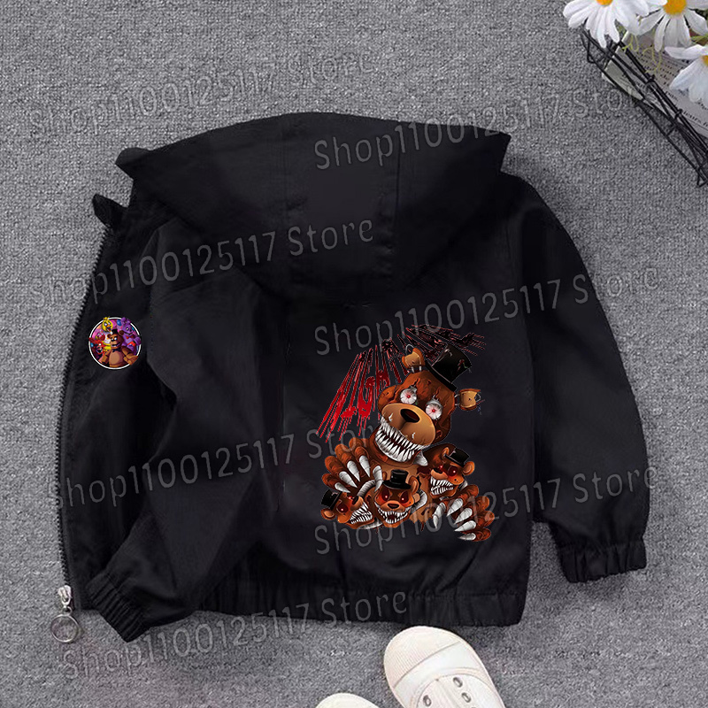 Fnafs Hooded Jacket Boys Girls - Running Gear For Kids recension och pris