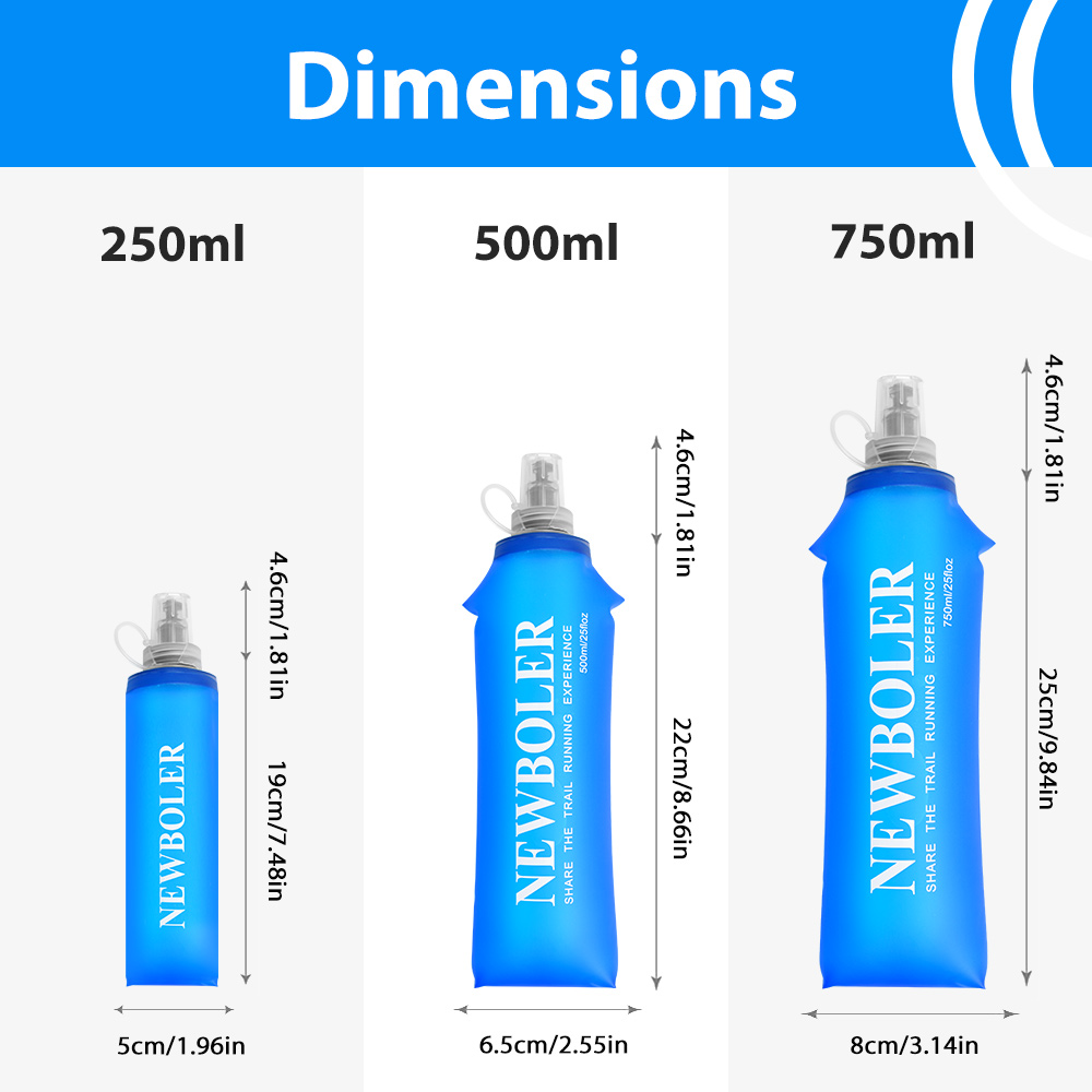 750ML Water Bottle TPU Folding - Running Gear Phone Holder recension och pris
